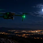 Volar drones de noche: qué cambia realmente y qué debes tener en cuenta